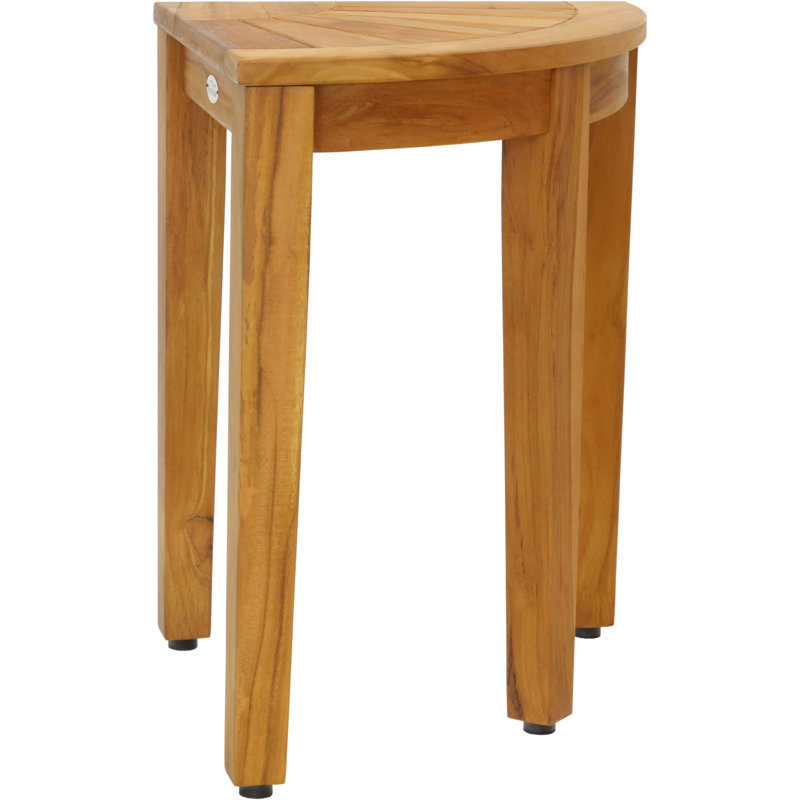 Aqua Teak Kai 15.5'' W Teak Corner Shower Bench Wayfair